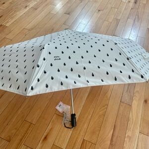 White Umbrella with Black Raindrop Pattern